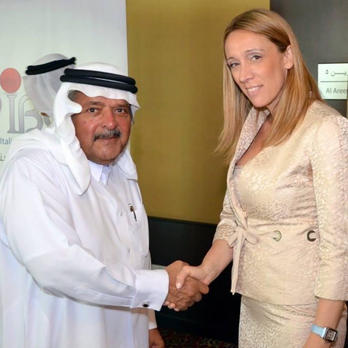 Palma Libotte, Presidente della Camera di Commercio Italiana in Qatar e Sheikh Faisal Bin Qassim Al Thani Chairman Qatari Businessmen Association